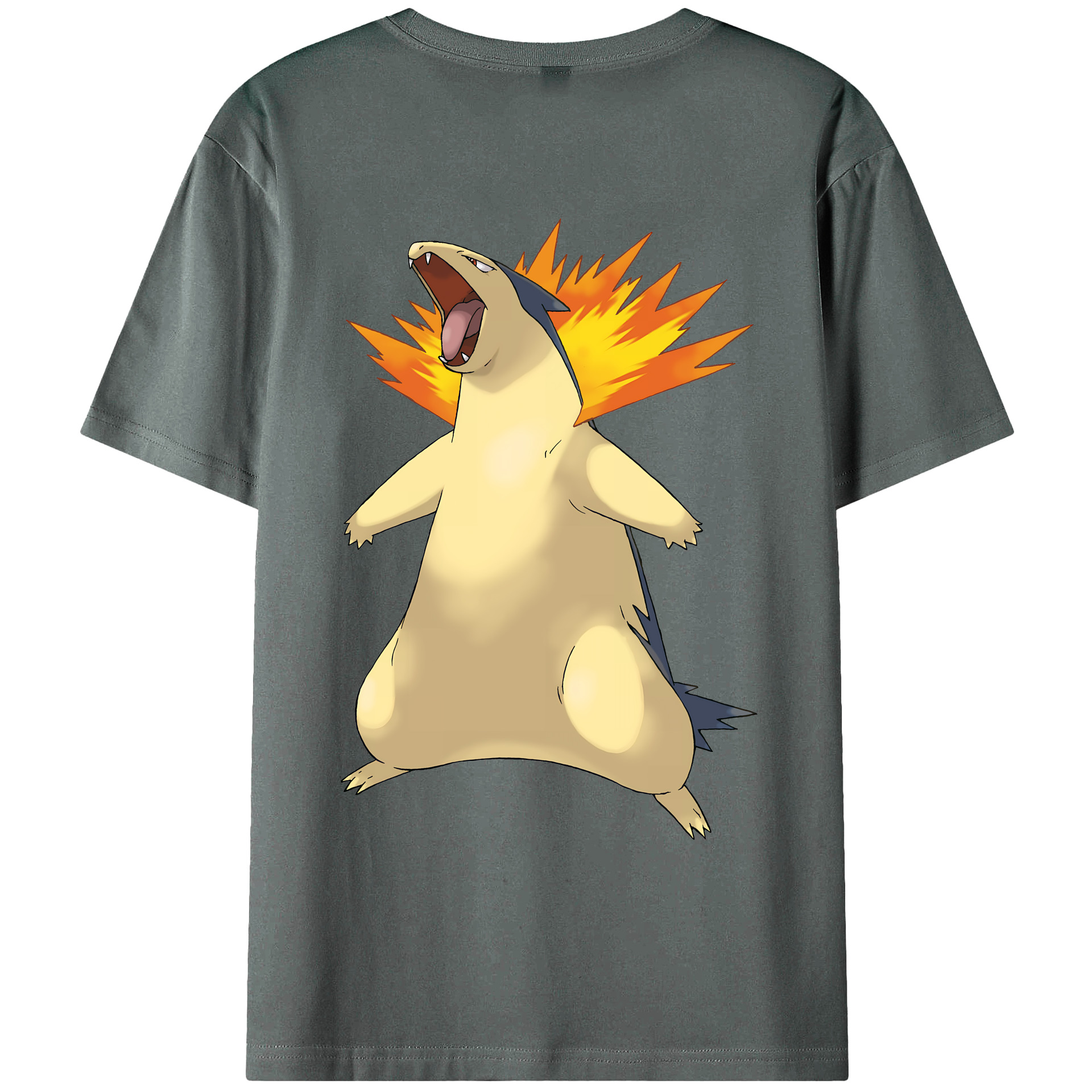 （画像用） ポケットモンスター Pokémon 綿100％ メンズ半袖Tシャツ（バックプリント） 通気性